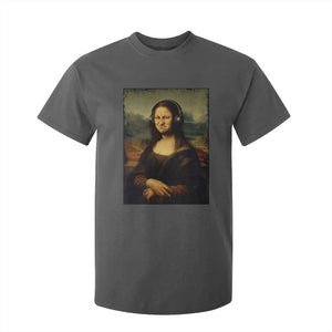 Funny Mona Lisa Bass Face Music Lovers DJs T Shirt For Kid TS11 Dark Heather Print Your Wear