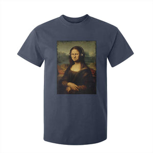 Funny Mona Lisa Bass Face Music Lovers DJs T Shirt For Kid TS11 Navy Print Your Wear