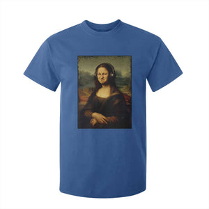 Funny Mona Lisa Bass Face Music Lovers DJs T Shirt For Kid TS11 Royal Blue Print Your Wear