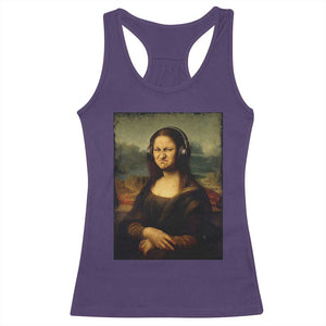 Funny Mona Lisa Bass Face Music Lovers DJs Racerback Tank Top TS11 Purple Print Your Wear