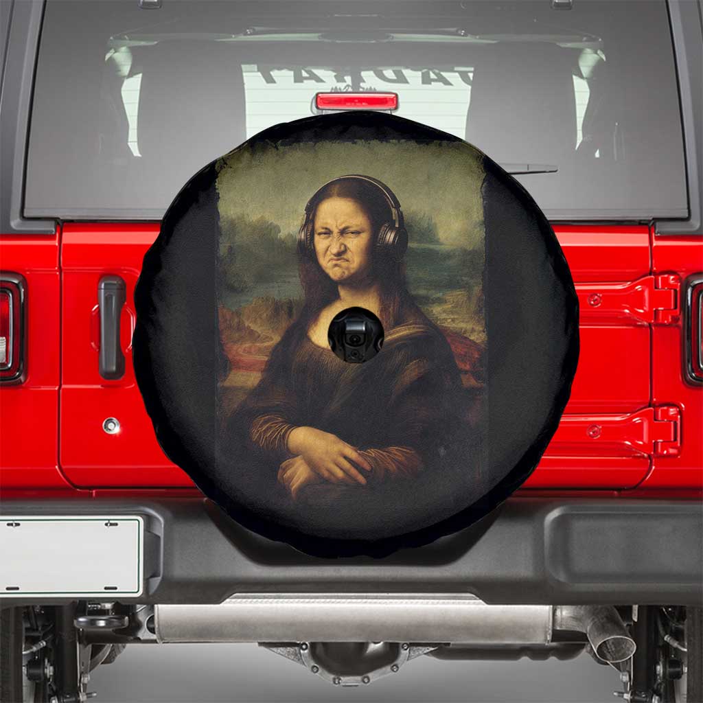 Funny Mona Lisa Bass Face Music Lovers DJs Spare Tire Cover TS11 Black Print Your Wear