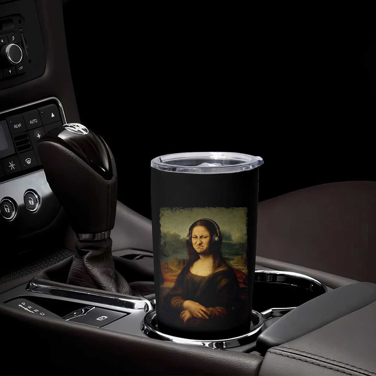 Funny Mona Lisa Bass Face Music Lovers DJs Tumbler Cup TS11 Print Your Wear