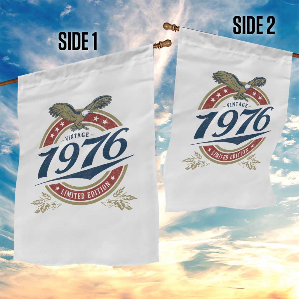 50th Birthday Beer Lover Vintage 1976 Limited Edition Garden Flag Bald Eagle TS11 Print Your Wear