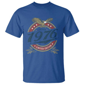 50th Birthday Beer Lover Vintage 1976 Limited Edition T Shirt Bald Eagle TS11 Royal Blue Print Your Wear
