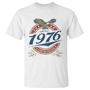 50th Birthday Beer Lover Vintage 1976 Limited Edition T Shirt Bald Eagle TS11 White Print Your Wear