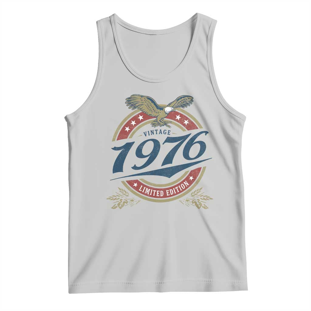 50th Birthday Beer Lover Vintage 1976 Limited Edition Tank Top Bald Eagle TS11 Ash Print Your Wear