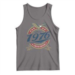 50th Birthday Beer Lover Vintage 1976 Limited Edition Tank Top Bald Eagle TS11 Deep Heather Print Your Wear