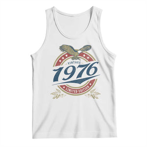 50th Birthday Beer Lover Vintage 1976 Limited Edition Tank Top Bald Eagle TS11 White Print Your Wear