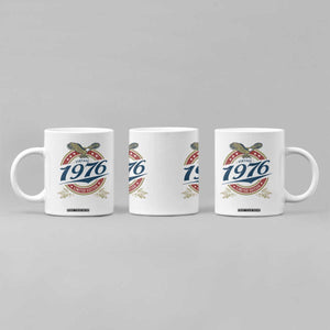 50th Birthday Beer Lover Vintage 1976 Limited Edition Coffee Mug Bald Eagle TS11 Print Your Wear