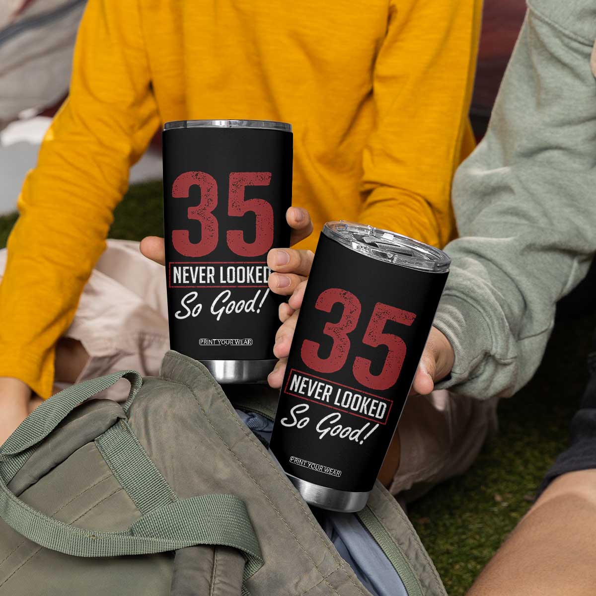 35 Never Looked So Good Funny 35th Birthday Tumbler Cup TS11 Print Your Wear