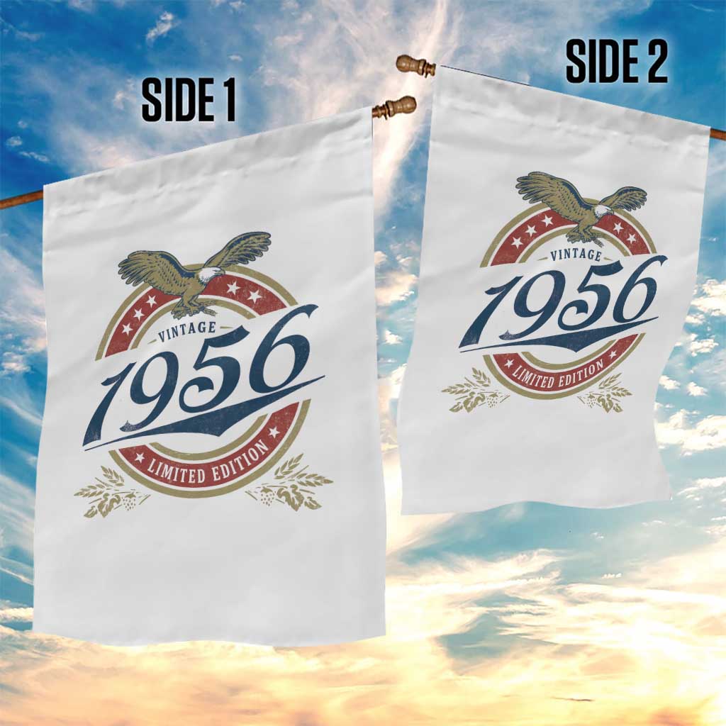 70th Birthday Beer Lover Vintage 1956 Limited Edition Garden Flag Bald Eagle TS11 Print Your Wear