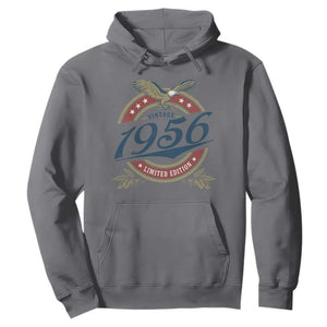 70th Birthday Beer Lover Vintage 1956 Limited Edition Hoodie Bald Eagle TS11 Charcoal Print Your Wear