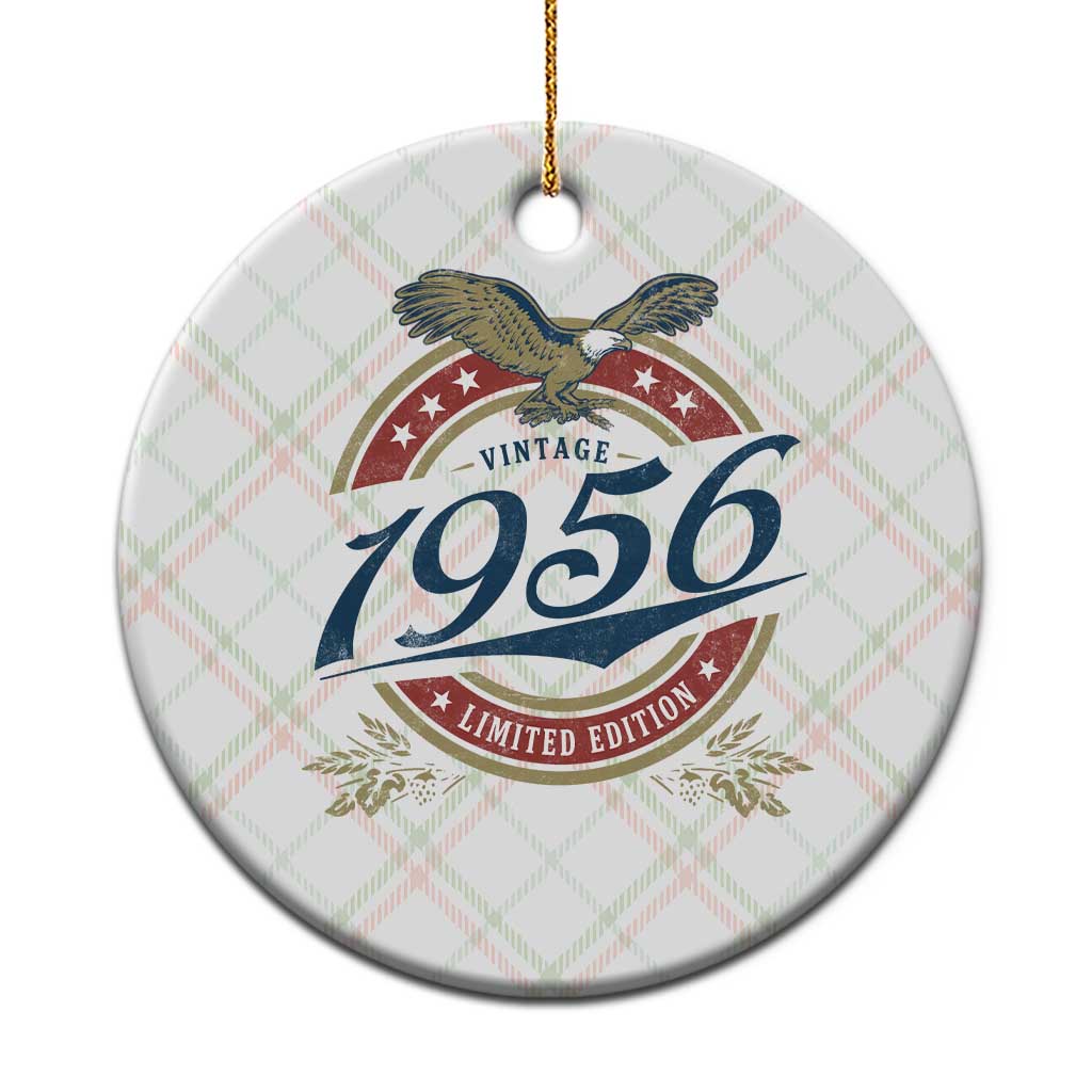 70th Birthday Beer Lover Vintage 1956 Limited Edition Ceramic Ornament Bald Eagle TS11 1pc Christmas Plaid Print Your Wear