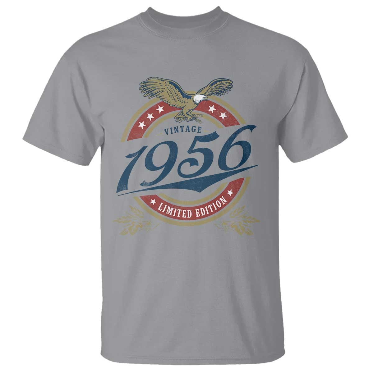 70th Birthday Beer Lover Vintage 1956 Limited Edition T Shirt Bald Eagle TS11 Sport Gray Print Your Wear