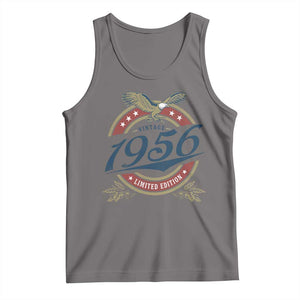 70th Birthday Beer Lover Vintage 1956 Limited Edition Tank Top Bald Eagle TS11 Deep Heather Print Your Wear