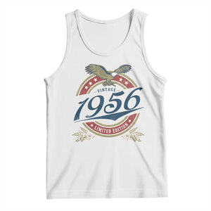 70th Birthday Beer Lover Vintage 1956 Limited Edition Tank Top Bald Eagle TS11 White Print Your Wear