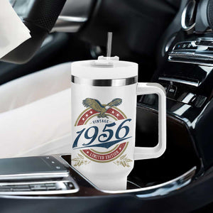 70th Birthday Beer Lover Vintage 1956 Limited Edition Tumbler With Handle Bald Eagle TS11 Print Your Wear