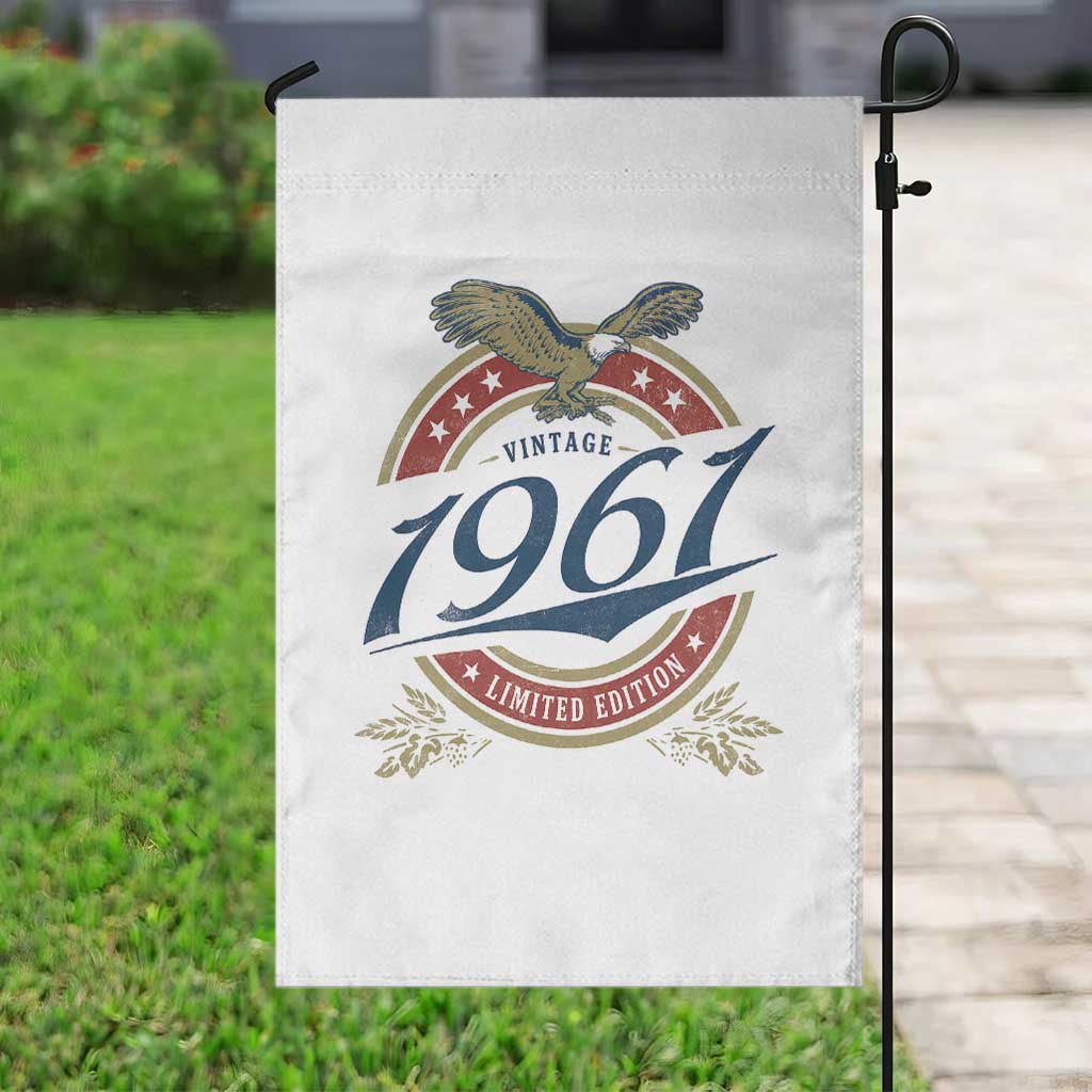 65th Birthday Beer Lover Vintage 1961 Limited Edition Garden Flag Bald Eagle TS11 Print Your Wear