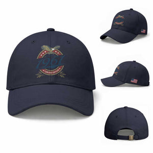 65th Birthday Beer Lover Vintage 1961 Limited Edition Baseball Cap Bald Eagle TS11 Baseball Cap Universal Fit Navy Print Your Wear
