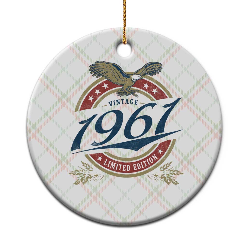 65th Birthday Beer Lover Vintage 1961 Limited Edition Ceramic Ornament Bald Eagle TS11 1pc Christmas Plaid Print Your Wear
