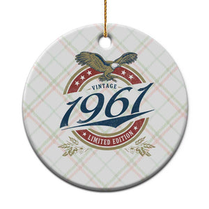 65th Birthday Beer Lover Vintage 1961 Limited Edition Ceramic Ornament Bald Eagle TS11 1pc Christmas Plaid Print Your Wear