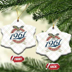 65th Birthday Beer Lover Vintage 1961 Limited Edition Ceramic Ornament Bald Eagle TS11 Print Your Wear