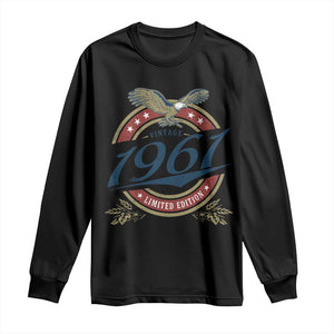 65th Birthday Beer Lover Vintage 1961 Limited Edition Long Sleeve Shirt Bald Eagle TS11 Black Print Your Wear