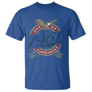 65th Birthday Beer Lover Vintage 1961 Limited Edition T Shirt Bald Eagle TS11 Royal Blue Print Your Wear