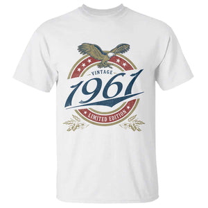 65th Birthday Beer Lover Vintage 1961 Limited Edition T Shirt Bald Eagle TS11 White Print Your Wear