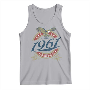 65th Birthday Beer Lover Vintage 1961 Limited Edition Tank Top Bald Eagle TS11 Athletic Heather Print Your Wear