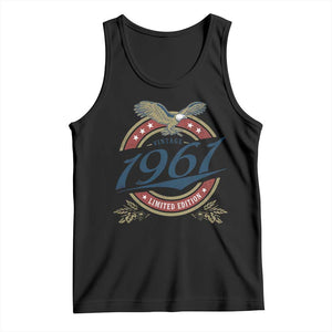 65th Birthday Beer Lover Vintage 1961 Limited Edition Tank Top Bald Eagle TS11 Black Print Your Wear