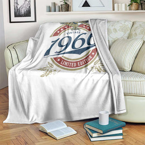 60th Birthday Beer Lover Vintage 1966 Limited Edition Throw Blanket Bald Eagle TS11 Print Your Wear