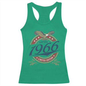 60th Birthday Beer Lover Vintage 1966 Limited Edition Racerback Tank Top Bald Eagle TS11 Irish Green Print Your Wear