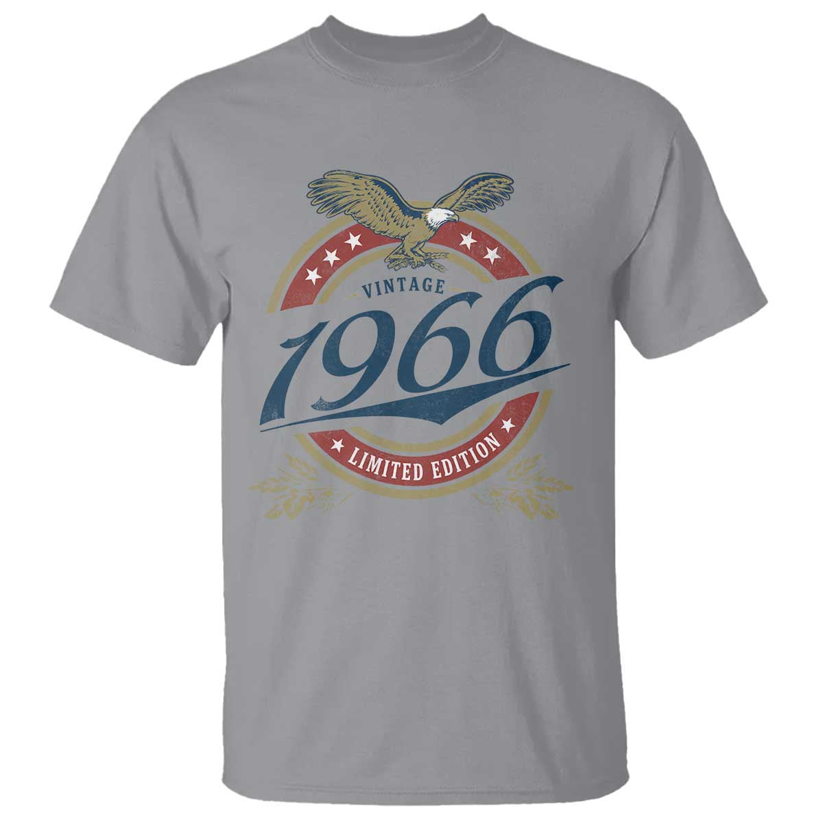 60th Birthday Beer Lover Vintage 1966 Limited Edition T Shirt Bald Eagle TS11 Sport Gray Print Your Wear