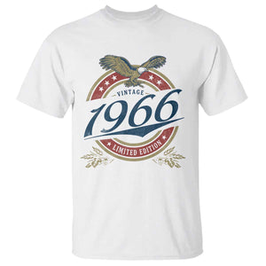 60th Birthday Beer Lover Vintage 1966 Limited Edition T Shirt Bald Eagle TS11 White Print Your Wear