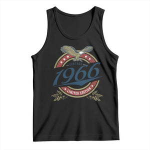 60th Birthday Beer Lover Vintage 1966 Limited Edition Tank Top Bald Eagle TS11 Black Print Your Wear