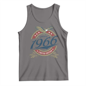 60th Birthday Beer Lover Vintage 1966 Limited Edition Tank Top Bald Eagle TS11 Deep Heather Print Your Wear