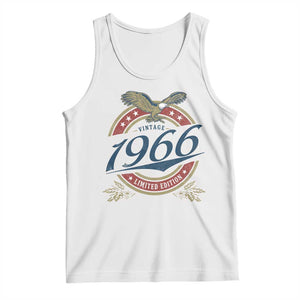 60th Birthday Beer Lover Vintage 1966 Limited Edition Tank Top Bald Eagle TS11 White Print Your Wear