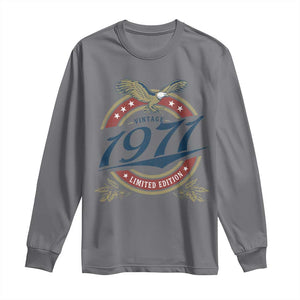 55th Birthday Beer Lover Vintage 1971 Limited Edition Long Sleeve Shirt Bald Eagle TS11 Charcoal Print Your Wear
