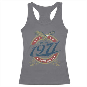 55th Birthday Beer Lover Vintage 1971 Limited Edition Racerback Tank Top Bald Eagle TS11 Charcoal Print Your Wear