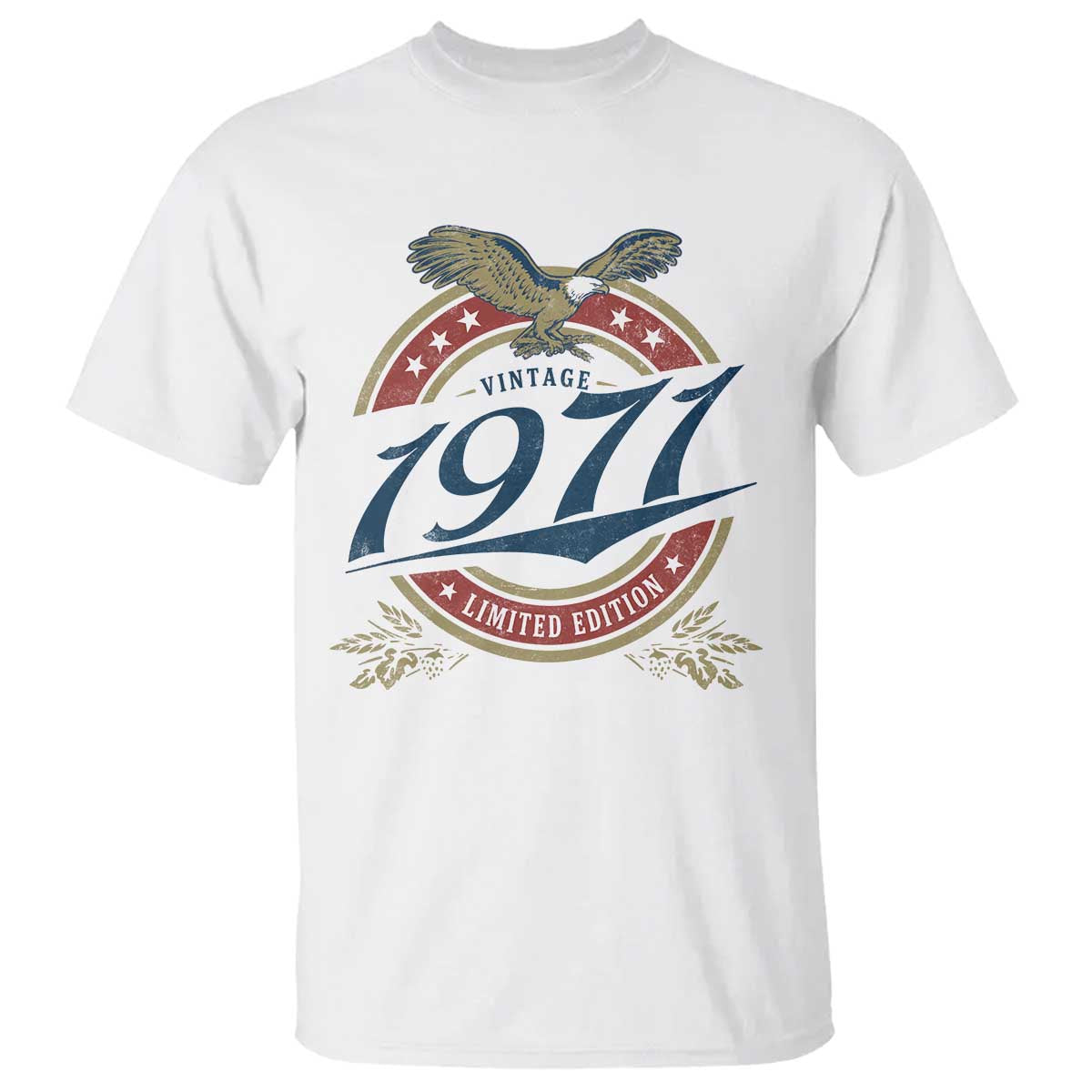 55th Birthday Beer Lover Vintage 1971 Limited Edition T Shirt Bald Eagle TS11 White Print Your Wear