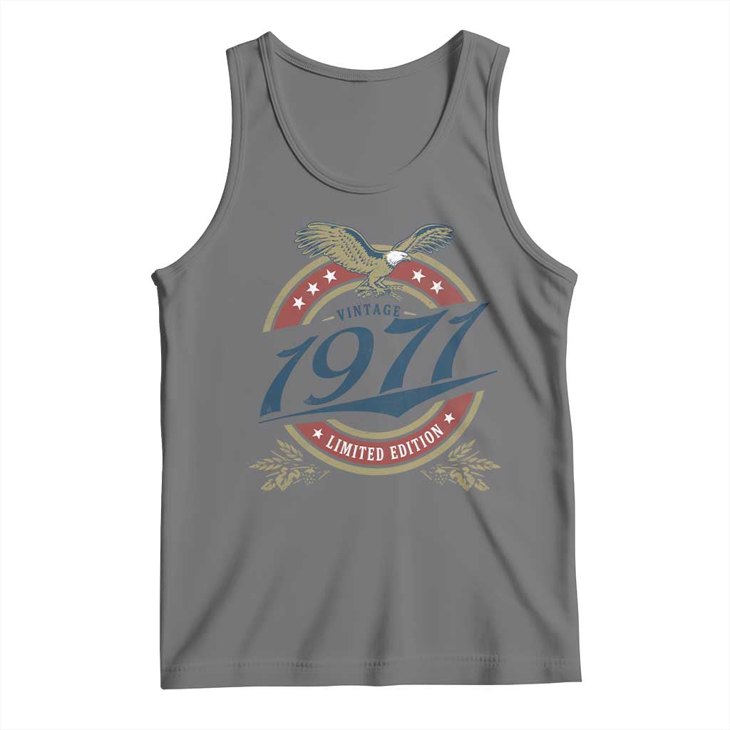 55th Birthday Beer Lover Vintage 1971 Limited Edition Tank Top Bald Eagle TS11 Black Heather Print Your Wear