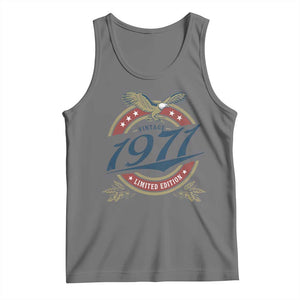 55th Birthday Beer Lover Vintage 1971 Limited Edition Tank Top Bald Eagle TS11 Black Heather Print Your Wear