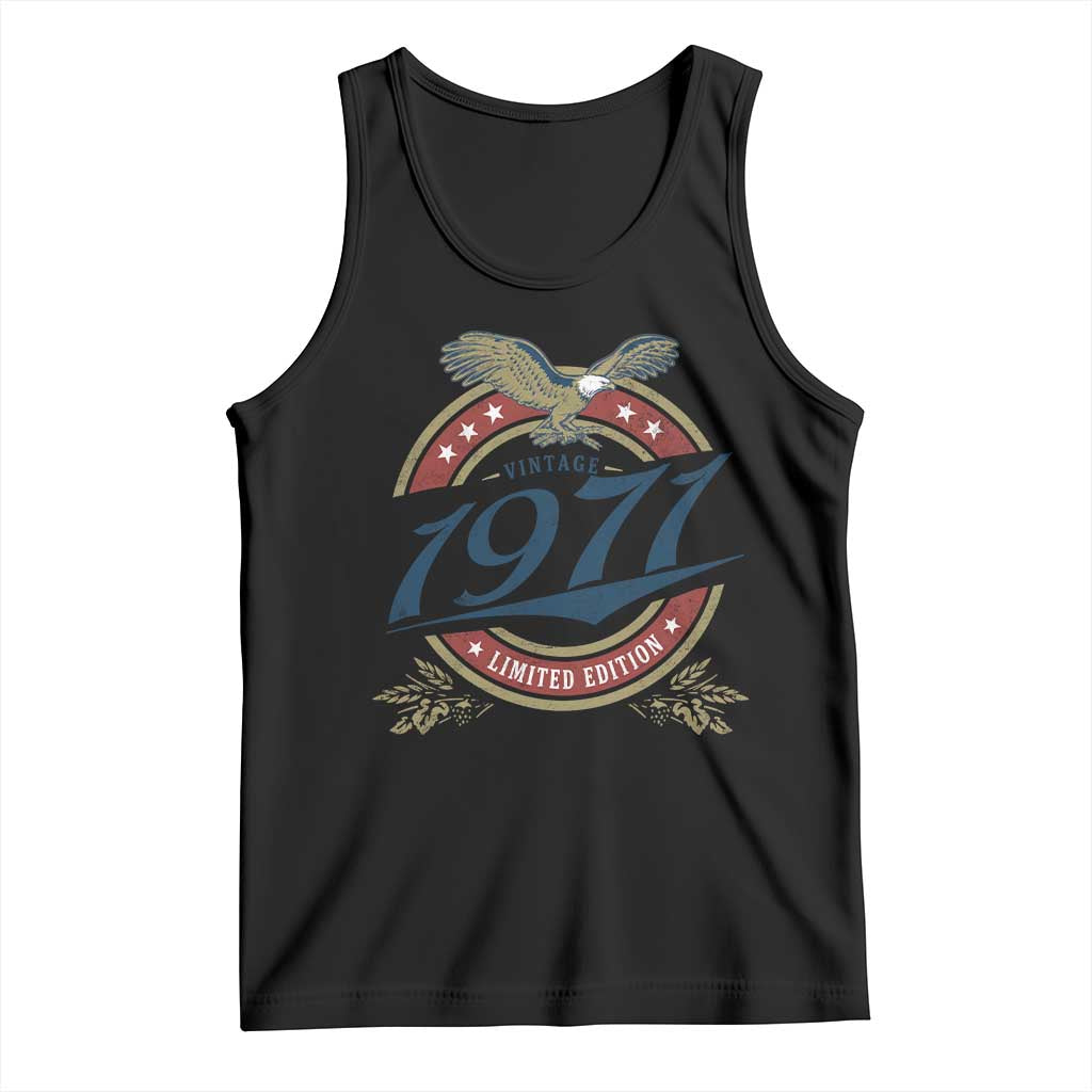 55th Birthday Beer Lover Vintage 1971 Limited Edition Tank Top Bald Eagle TS11 Black Print Your Wear