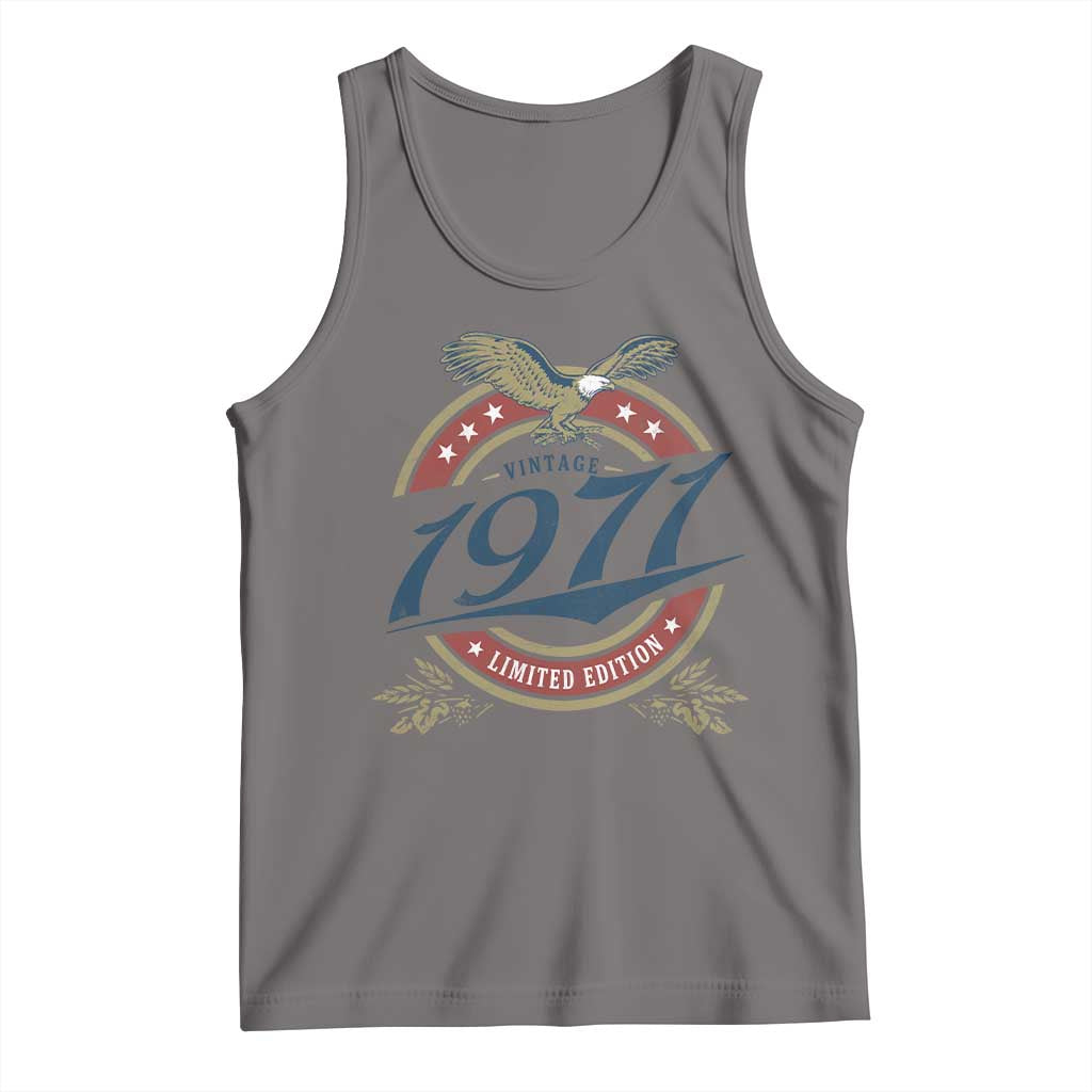 55th Birthday Beer Lover Vintage 1971 Limited Edition Tank Top Bald Eagle TS11 Deep Heather Print Your Wear