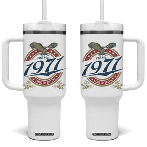 55th Birthday Beer Lover Vintage 1971 Limited Edition Tumbler With Handle Bald Eagle TS11 One Size: 40 oz White Print Your Wear