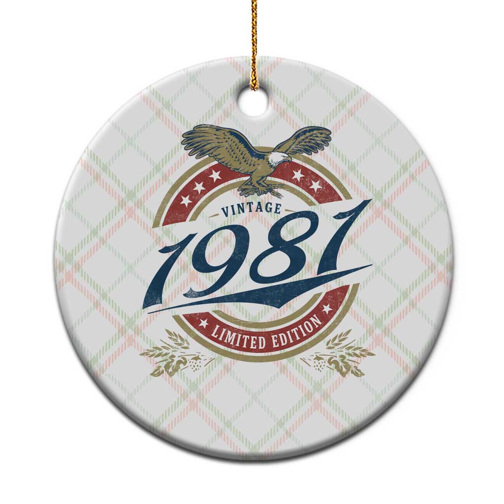 45th Birthday Beer Lover Vintage 1981 Limited Edition Ceramic Ornament Bald Eagle TS11 1pc Christmas Plaid Print Your Wear