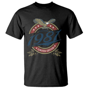 45th Birthday Beer Lover Vintage 1981 Limited Edition T Shirt Bald Eagle TS11 Black Print Your Wear