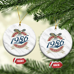 40th Birthday Beer Lover Vintage 1986 Limited Edition Ceramic Ornament Bald Eagle TS11 1pc White Marble Print Your Wear