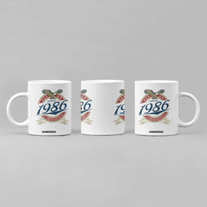 40th Birthday Beer Lover Vintage 1986 Limited Edition Coffee Mug Bald Eagle TS11 Print Your Wear